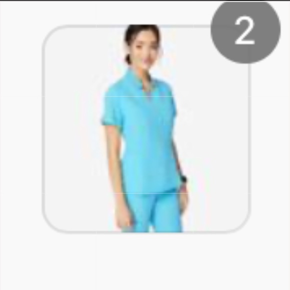 Sold out FIGS in neon blue. Inala and muli in XS. - Picture 2 of 3